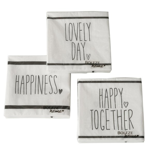 Boltze Servietten aus Papier Happy Together