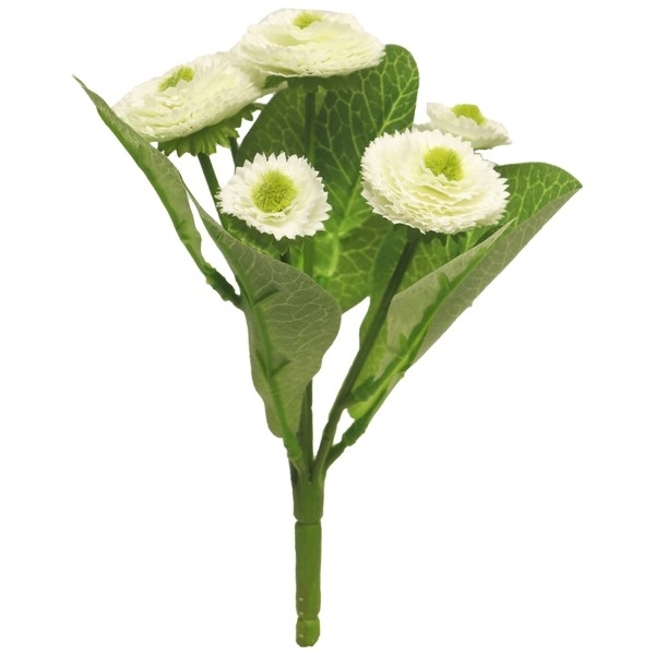 Exner Kunstblume Strauß Bellis weiß 20 cm